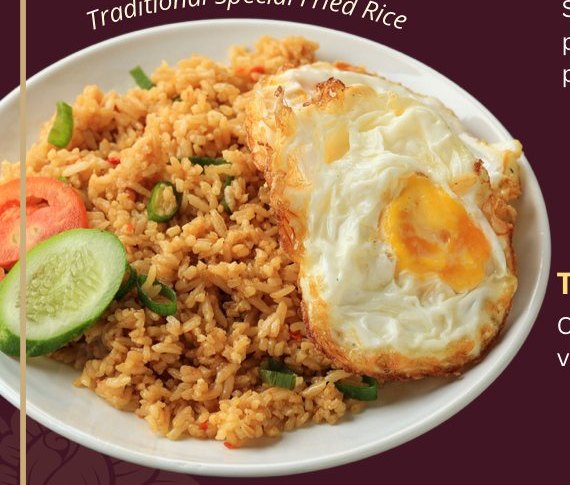 Traditional Special Fried Rice at Siam Village Heritage Thai restaurant