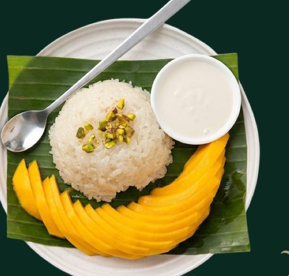 Mango Sticky Rice Dessert at Siam Village Heritage Thai restaurant